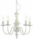 Aca Candelabru 4xE14 Ø51cm cu Lumânări Alb DL9315PAG