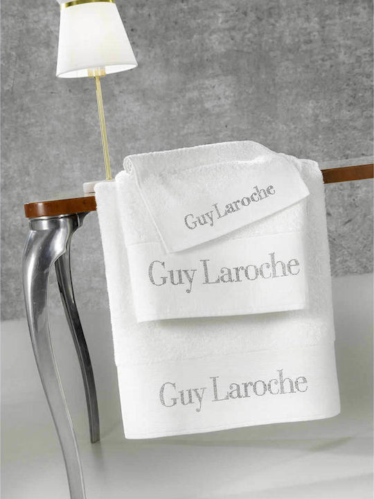 Guy Laroche Σετ Πετσέτες Μπάνιου 3τμχ Futura White Βάρους 500gr/m²
