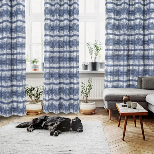 Das Home Vorhang mit Grommets 2117 Blau 140x260cm