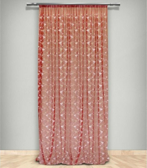 La Maison Blanche Curtain with Pencil Pleat 702202426 Red 145x290cm
