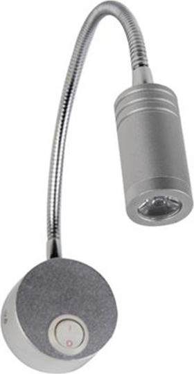 Horoz Electric Turna Modern Lamp Wall with Integrated LED and Natural White Light Silver
