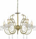 Aca Faberge Candelabru 5xE14 Ø50cm Cu Sfeșnice Aurii DLA12155P