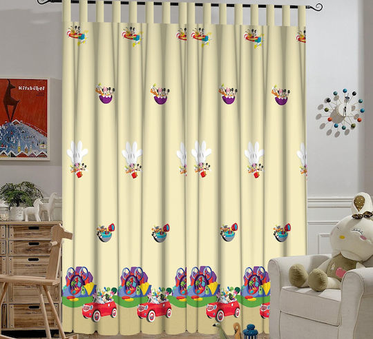 Disney Детска завеса Club House с пампуси 140x290cm Disney Детска завеса Club House с пампуси 140x290cm