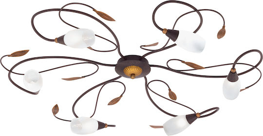 Eglo Gerbera Ceiling Mount Light 78cm Copper with Socket G9