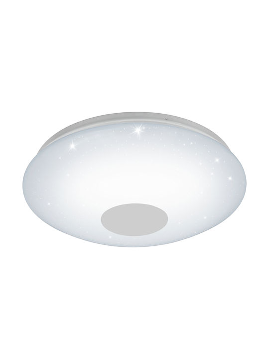 Eglo Voltago2 Κλασική Μεταλλική Πλαφονιέρα Οροφής με Ενσωματωμένο LED σε Λευκό χρώμα 60cm
