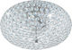 Eglo Clemente Classic Ceiling Light with Socket E27 with Crystals 35pcs Silver