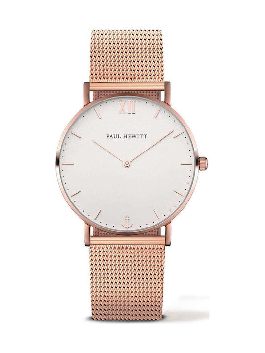 Paul Hewitt Uhr mit Rose Gold Metallarmband PH-SA-R-ST-W-4M