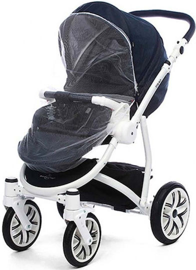 Babyono Plasă Împotriva Țânțarilor Bebe Coș De Cumpărături Happy Summer Albă