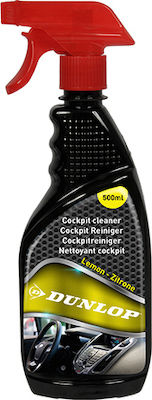 Dunlop Liquid Cleaning for Interior Plastics - Dashboard with Scent Lemon Cockpit Cleaner Lemon 500ml