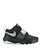 Hustle Team Hustle D 8 PSV Kids Sports Shoes Basketball with Hoop & Loop Closure Black / Metallic Silver / White
