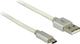 DeLock Braided USB 2.0 to micro USB Cable Λευκό 1m (83916)