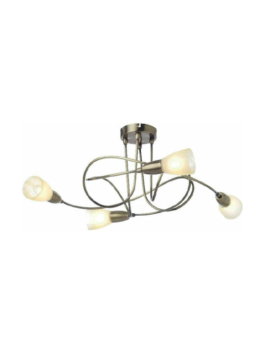 Aca Modern Metal Ceiling Light with Socket E14 62pcs White