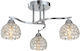 Elmark Modern Ceiling Light with Socket E14 with Crystals 44.5pcs Silver