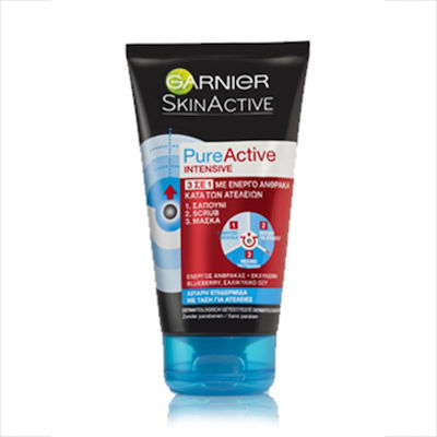 Garnier SkinActive Pure Active Blackheads Mască de Față pentru Curățare 150ml