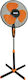 Muhler Pedestal Fan 40W Fan Diameter 40cm Black