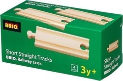 Brio Toys Short Straight Tracks Ράγες Σιδηρόδρομου από Ξύλο