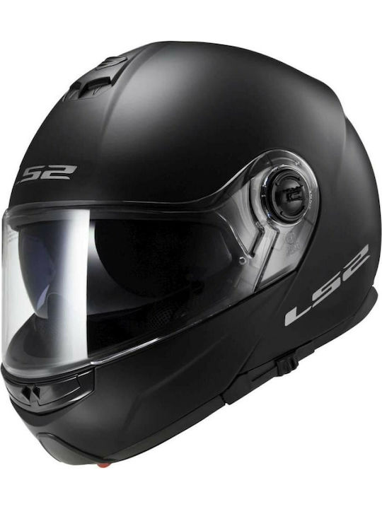 LS2 Strobe FF325 Flip-Up Helmet with Sun Visor ECE 22.05 1550gr Solid Matt Black KR3296