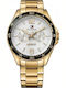 Tommy Hilfiger Erik Ανδρικό Ρολόι 46mm Χρονογράφος Μπαταρίας με Χρυσό Μεταλλικό Μπρασελέ