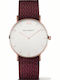 Paul Hewitt Herrenuhr 39mm Batterie mit Burgundisch Stoffarmband