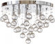 Inlight Modernă Plafonieră de Tavan cu Soclu G9 cu Cristale în culoare Argint 50buc 5292-Α