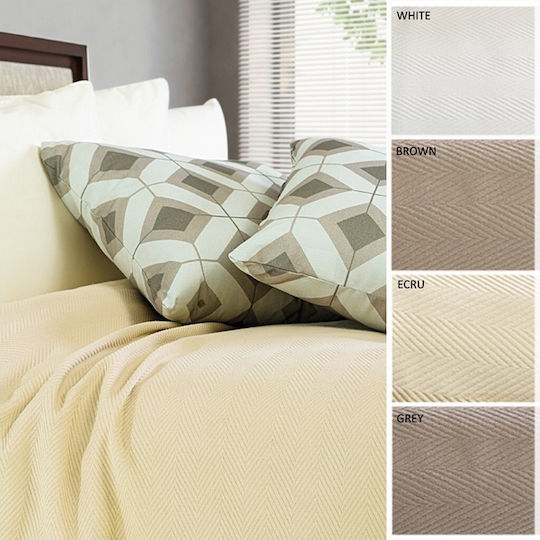 Vesta Home Piqué Decke Einzeln 170x250cm Grau