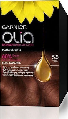 Garnier Olia Set Vopsea de Păr fără amoniac 5.5 Akasou Maoni 60gr