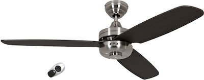 CasaFan Night Flight BN-WN Ceiling Fan 132cm with Light and Remote Control Brown