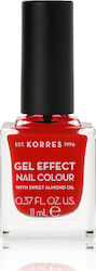 Korres Gel Effect Gloss Nail Polish Long Wearing 48 Coral Red 11ml