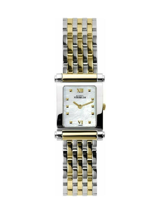 Michel Herbelin Watch with Gold Metal Bracelet