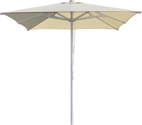 Umbrelă Profesională Pătrată Din Aluminiu Alu Ecru 2.2x2.2xÎnălțime 2.5m