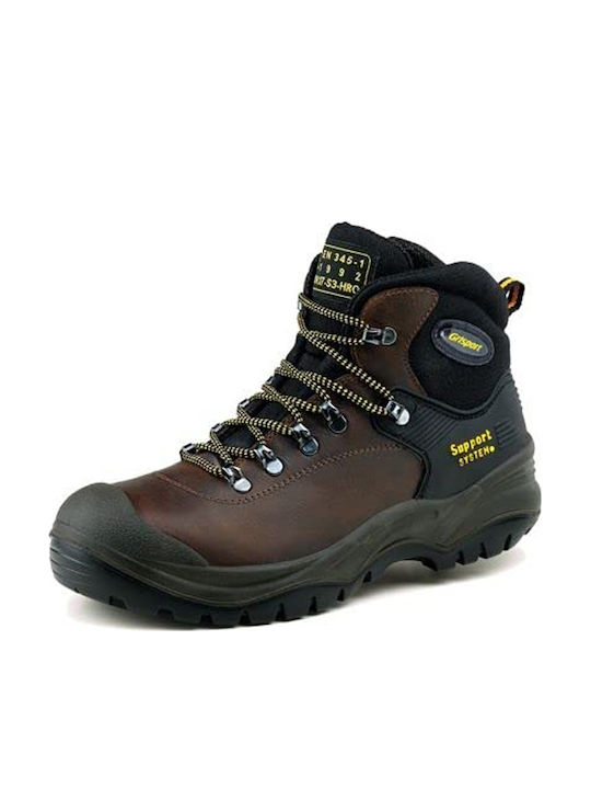 Grisport Cortina Wasserdicht Stiefel Sicherheit Braun S3 mit Zertifizierung P, HI, HRO,SRC