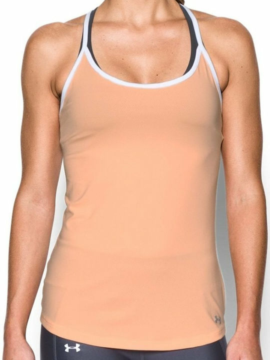 Under Armour Fly-By Racerback Women's Athletic Blouse Sleeveless Orange