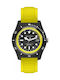 Nautica Ibiza Watch Battery with Yellow Rubber Strap