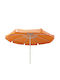 Velco Folding Beach Umbrella Aluminum Diameter 2.4m with Air Duct Orange