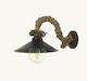 Inlight 43351 Vintage Wall Lamp with Socket E27 Black Width 35cm