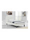 Nevil Bett Einzelbett Mit Kunstleder bezogen White mit Latten für Matratze 100x200cm
