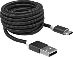 Sbox Micro-USB-Kabel Geflochten USB 2.0 in micro USB 1,5m Schwarz