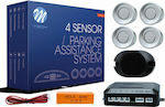 M-Tech Car Parking System with Buzzer and 4 Sensors 18mm in Silver Colour /MT