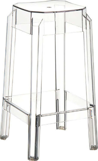 Outdoor Bar Stool from Polypropylene Fox 65 Clear 36x36x65cm