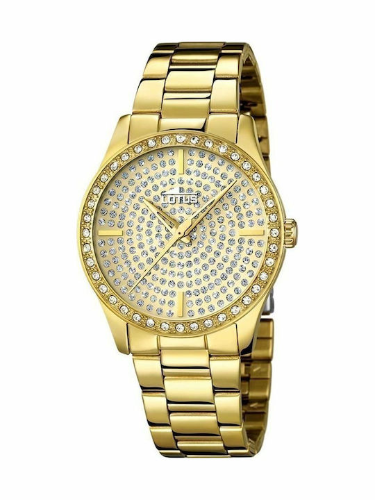 Lotus Watches Ceas de Damă cu Auriu Brățară Metalică