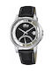 Lotus Watches Watch Battery with Black Leather Strap 18325/2