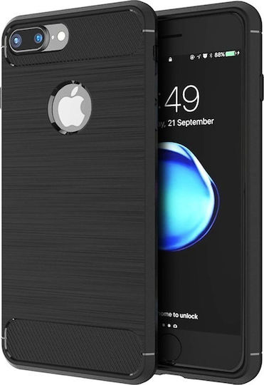 Hurtel Carbon Armor Silicone Black Back Cover (iPhone 8/7 Plus)