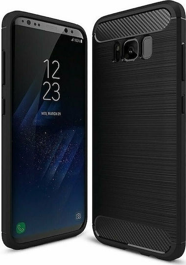 Hurtel Carbon Armor Umschlag Rückseite Kunststoff Schwarz (Galaxy S8)