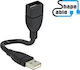DeLock Converter USB-A male to USB-A female 1pcs 83497
