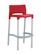 Stool for Bar Outdoor Gio Red 39x45x75cm
