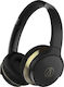Audio Technica ATH-AR3BT Ασύρματα/Ενσύρματα On Ear Ακουστικά με 30 ώρες Λειτουργίας Μαύρα