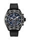 Nautica Watch Chronograph Battery with Black Rubber Strap NAD25506G