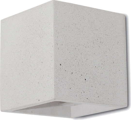Viokef Concrete Μοντέρνο Φωτιστικό Τοίχου με Ντουί G9 Λευκό 11.5x11.5εκ.