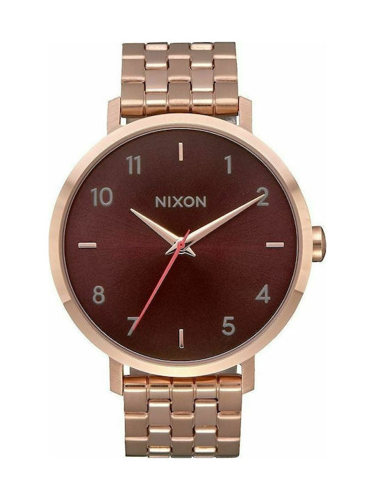 Nixon Uhr mit Braun Metallarmband A1090-2617-00