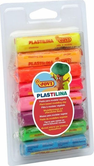Jovi Jovi Fluo Plasticines for 3+ Years, 8 Pieces